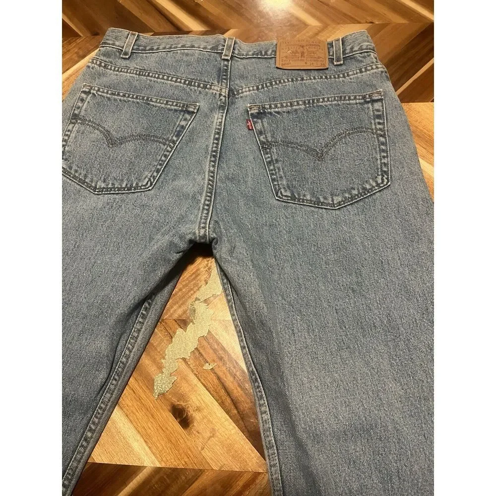 Vintage Y2K‎ Levi's Red Tab 505 Blue Mens 38x30 Regular Fit Denim Jeans 2000's
